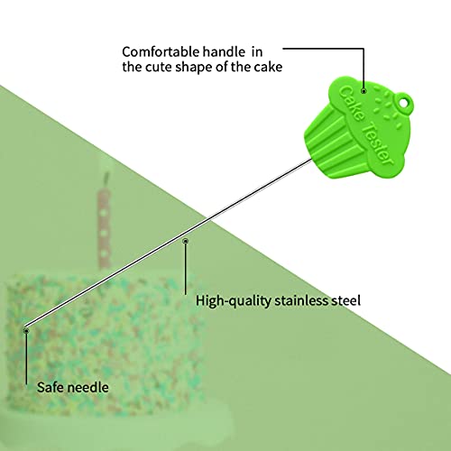 Jugreat Christmas Gifts Cake Tester Needle,3 Pcs Stainless Steel Reusable Metal Cake Tester For Christmas Baking Gifts,Kitchen Home Bakery Bread Tester,Green #TOP1