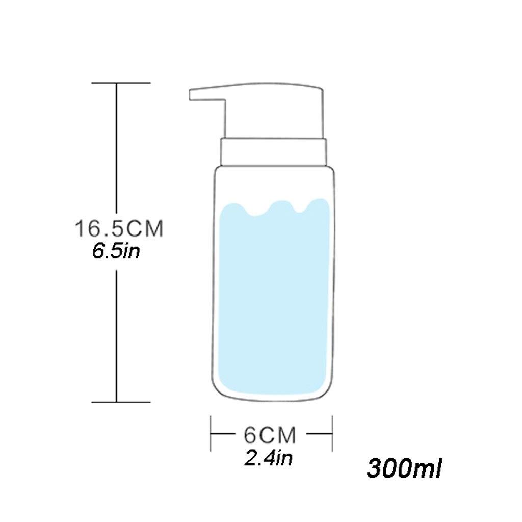 dispenser sapone/Dosatori per sapone liquido Sapone liquido anti-disegno di pattino di Protezione Ambientale di ceramica di plastica dell'erogatore del sapone bottiglia grande Head16.5x6cm, 300ml / 10