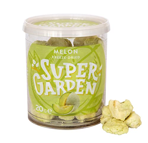 Gefriergetrocknete Melone - gefriergetrocknete Früchte - würzige, nahrhafte gefriergetrocknete Melone - ohne Zuckerzusatz - getrocknete Früchte vegane Snacks von Super Garden (20 g) Cover