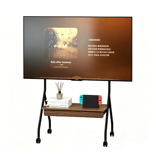 Soporte móvil con ruedas para TV 49-75 pulg, altura ajustable miniatura 1