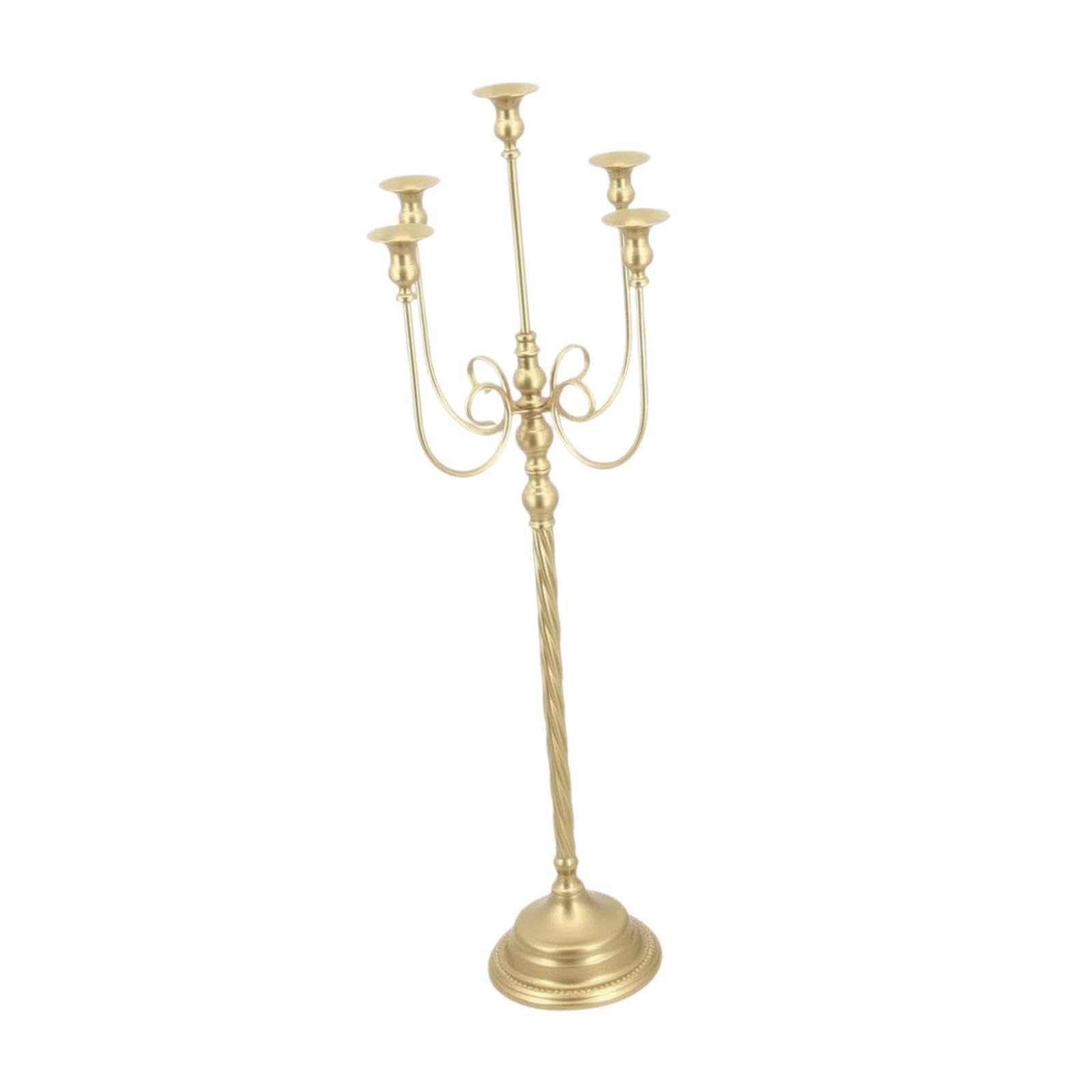 Candelabro de Suelo Dorado de 5 Brazos para Y Hoteles.