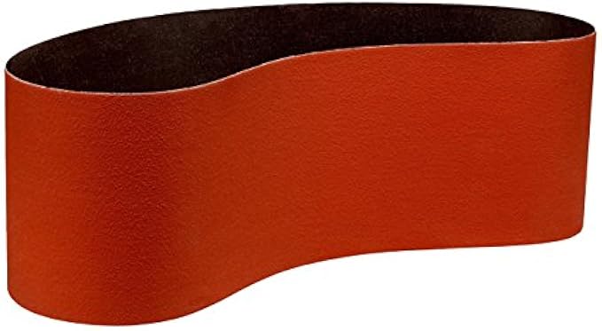 Cubitron II 3M Cloth Belt 68621-case 977F, 6 in x 48 in 80 YF-Weight L-Flex, 20 Per Case, Ceramic, Coating, Cut, Cutting Angle, Flute, Orange (Pack of 20)