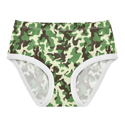 Joisal Cotton Toddler Girls Underwear Cool Camouflage Green Girl Panties Cute Personalized Kids Undies Briefs 2t