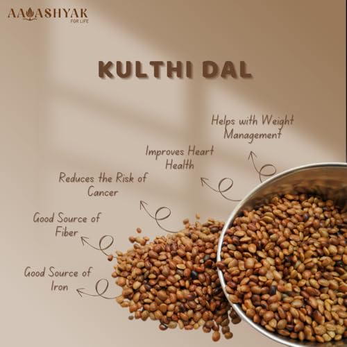Image of Aavashyak Organic Kulthi Dal 450g | Horse Gram | Kollu | Vulavalu | Hurali Kalu | Kulthi Beans | Unpolished | Dust & Stone Free | Kidney Filter | Sourced from Uttarakhand Farms