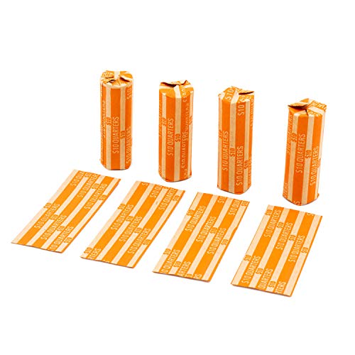 Quarter Flat Striped Coin Wrappers, Bundle Of 100 #TOP2