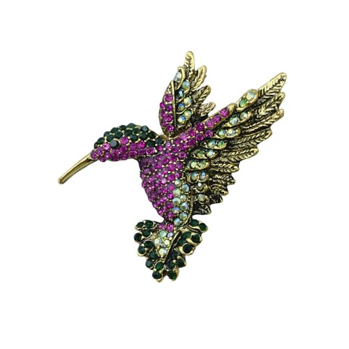 Bird Hummingbird Brooch for Women - Elegant Vintage Hummingbird Rhinestone