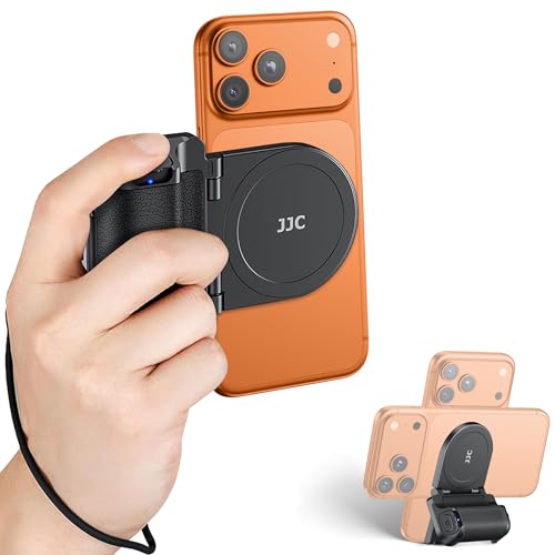 Magnetic Smartphone Shooting Holder Phone Hand Grip Handle Snap On Phone Stand with Tripod Mount & Wireless Shutter Remote for iPhone 17 Air 16 15 14 13 12 Pro Max Android Cellphone Video Photography