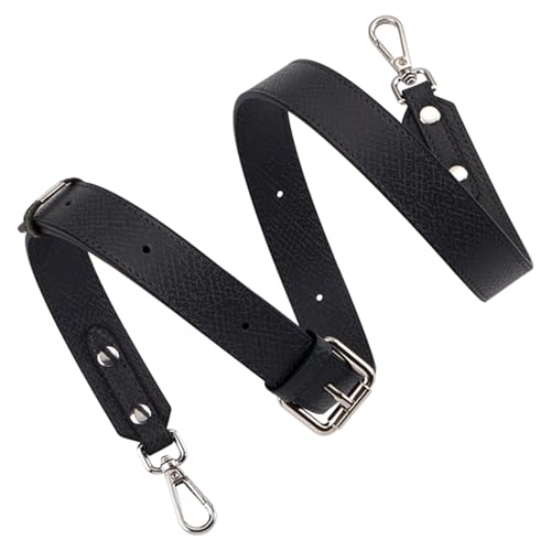 Image of Bag Leather Strap Replacement Crossbody Adjustable Shoulder Straps for SMALL Pouch, No Damage Conversion Kits Accessories(SMALL-Black-S)