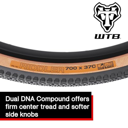 Wtb W010-0694 Riddler 37 X 700 Gravel Bike Tire, Dual Dna Compound, 60Tpi Light Casing, Tan Sidewall, Tubeless Ready Cyclocross Tire thumb #3