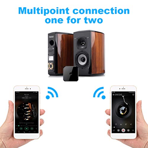 HEALLILY Receptor Aux Sem Fio 2 Em 1 Receptor Transmissor de áudio Sem Fio Adaptador de áudio Sem Fi