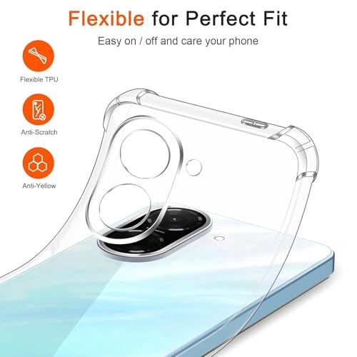 Image of BOXXO Flexible Back Cover for Mi Redmi A5 4G / Mi Redmi A5 | Back Cover Transparent Clear Shockproof Case Four Corner Protection | Slim Protective Mobile Phone Cover for Redmi A5