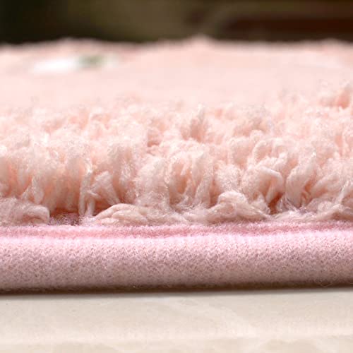 Tealp Heart Shaped Rug Bath Rug Bathroom Rug Bath Mat Non-Slip Soft Shower Rug Plush Microfiber Water Absorbent Thick Shaggy Floor Mats For Doormats Tub Shower Christmas Decor,50X65 Inches(Pink) #TOP3