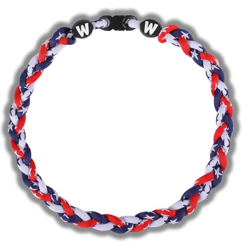 Willtok 18inch HIGH-END Baseball Necklaces Muti-Color for Pick Lab Tested Gifts for Baseball Funs 2025 New w/Tornado Fashion 3D Braided Design