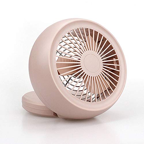 TopYart Mini USB Desk Fan, [Super Quiet] Small USB Desk Fan Foldable Personal Fan Portable Cooling Fan Powered by Rechargeable Battery or USB