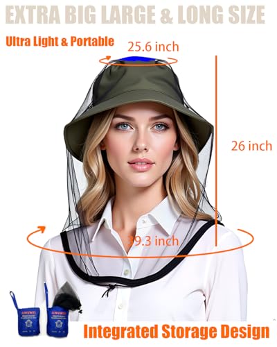 Mosquito Head Net Blue Black & Black miniatura 3
