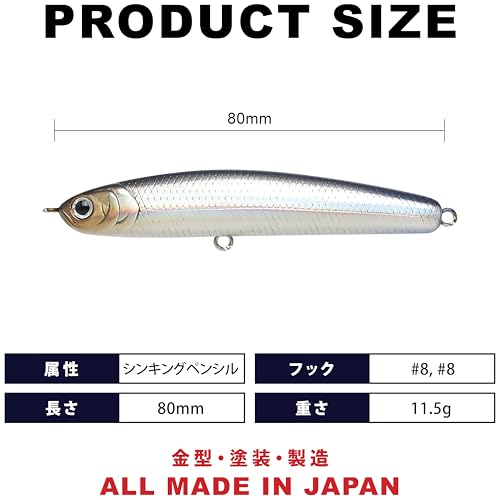 ラッキークラフト (LUCKY CRAFT) ワンダー80 シーバス用 (0746 カタクチ) 2枚目