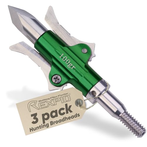 Rexpid III 100 Grain Mechanical Broadheads, 3 Pack