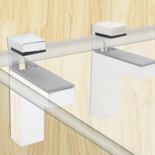 Supports d'étagère en verre réglables Wolfride pour stabiliser vos tablettes - 8