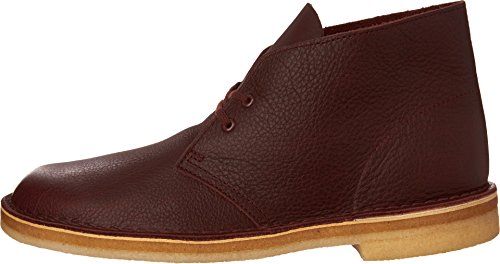 CLARKS Men's Desert Boot Burgundy Tumbled Leather, US 72
