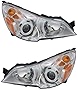 Evan-Fischer Headlight Set Compatible with 2010-2012 Subaru Outback Legacy Left Driver and Right Passenger Side Halogen With bulb(s)