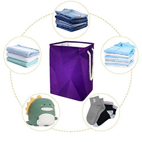 Panier à linge violet grand format bac de rangement vêtements - 5