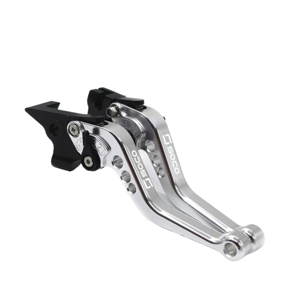 Wghposqtj Silver Hand Brake Clutch Levers Motorcycle Accessories For Super Soco Tc Tcmax Ts Tsx Adjustable Brake Handle Clutch Levers Master Lever