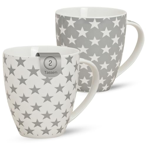 matches21 HOME & HOBBY XXL Kaffeetassen 2er Set aus Porzellan 600ml -...