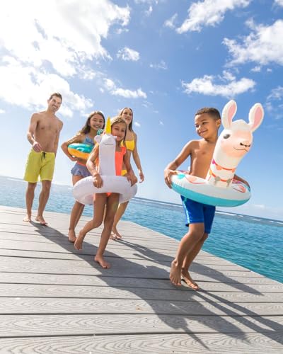 Image of Glan Inflatable Safety Float Swim Tube Ring Raft Pool Toys for Kids Children (Deer Swimming Ring)