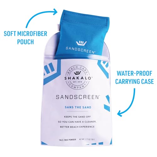 SHAKALO SANDSCREEN Sand Removal Bag | Talc-Free and Reef Friendly | Fresh, Clean and Sand Free | Great for The Whole Family!(Pack of 1)