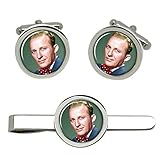  Giftshop UK Bing Crosby Manschettenknöpfe und Krawatte Clip Set