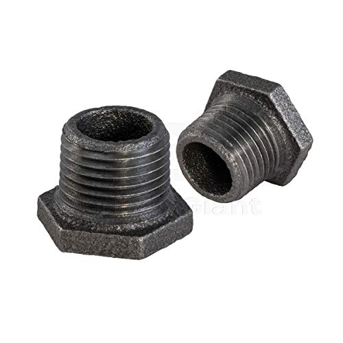 Supply Giant Cncv3347 1-1/2" X 1" Black Malleable Iron Bushing Fitting With Hexagonal Head, 1-1/2 In. X 1 #TOP2