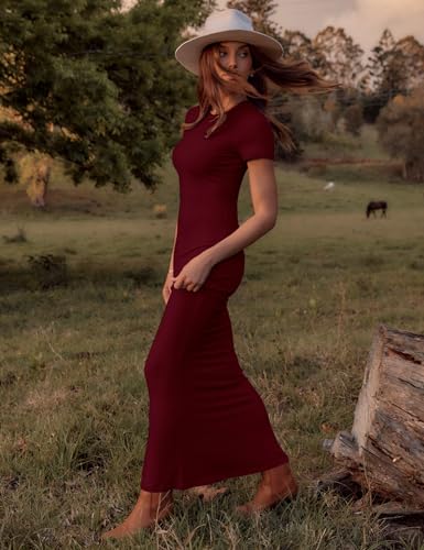 Image of LOMON Women Fishtail Hem Ribbed Maxi Dresses Summer Casual Stylish Y2k Sexy Fitted Lady Elegant Cotton Soft Lounge Dress