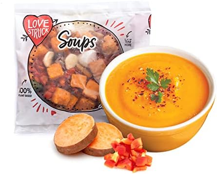 Love Struck Soup Bundle Pack - 5 Three Amigos + 5 Give Peas a Chance + 5 Cauliflower Power + 5 Killer Tomato - Frozen Vegetables, Just Blend w/Boiling Water, Vegan, Gluten Free, 215g Pouches
