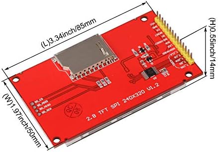 CNBTR Red 2.8"" SPI TFT LCD Touch Panel Serial Port Module With PBC ILI9341 Support Serial SPI Mode