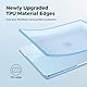 BlueSwan TPU Hülle Kompatibel mit MacBook Air M4 M3 M2 13,6 Zoll 2025 2024 2022 A3240 A3113 A2681 Kollisionsfester Rahmen Fingerabdruckresistente Schutzhülle -(Blau Cielo Rand) Azul Cielo Matt
