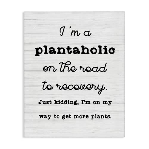 Stupell Industries 'Witty Plantaholic Sign Fun Plant Parent'| Canvas Art