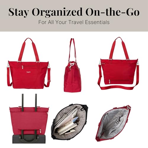 Image of Baggallini Avenue Tote - 12x18 Laptop Tote Bag for Women - Lightweight Work Travel Carry On Bag