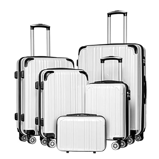Coolife 5 Piece Expandable Luggage Set