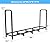 Tikimilor 5.3ft Firewood Rack Holder, Adjustable Heavy Duty Fire Log Stacker Stand for Fireplace, Outdoor Indoor Metal Wood Pile Storage Organizer, Patio Logs Stand tool, Black