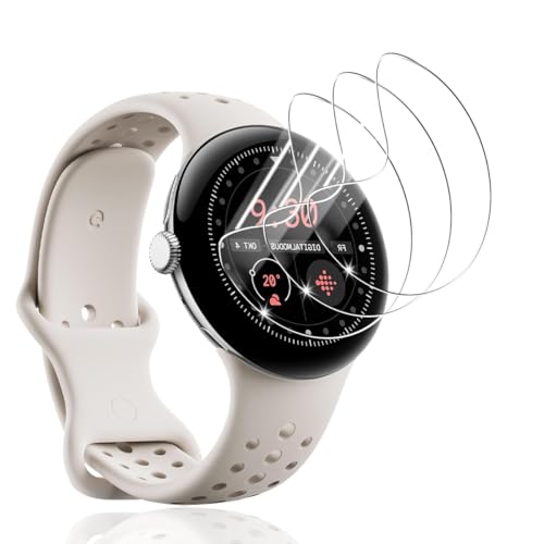 Bekiikoo Protector Google Pixel Watch 3 41mm [3 Piezas], TPU flexible de protección completa, HD Antiarañazos cobertura completa, libre de burbujas Protector de Pantalla por Google Pixel Watch 3 41mm