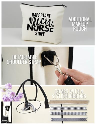 Bolso Tote de Lona InnoBeta con Cierre Superior y Correa miniatura 4
