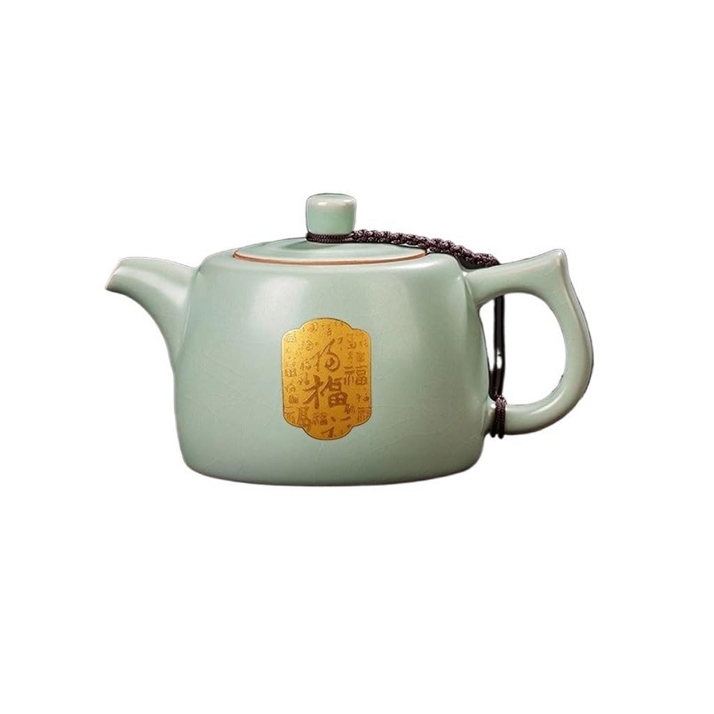 BTYQKZVPM Japanese ceramic tea pot, Ceramic Home Teapot Kung Fu Retro Well Fence Porcelain Gift