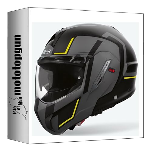 Casque modulable moto Airoh Mathisse II Genius mth2g31 jaune mat XL