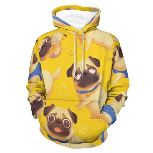 Sweat à capuche chien mignon résistant au froid pour homme femme