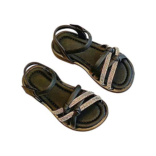 Girls Sandals Girls Rhinestone Sandals Open Toe Mesh Flat Sandals Summer Dress Shoes Casual Toddler Girl House