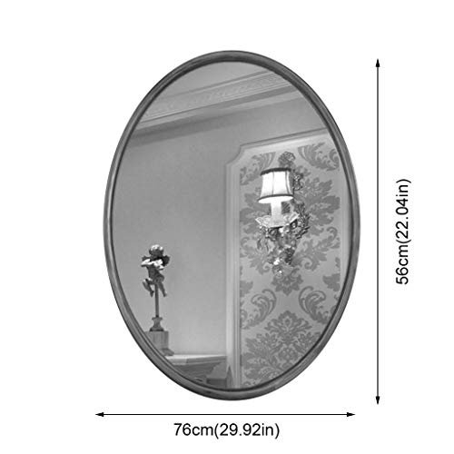 Miroir de montage mural en verre biseauté et cadre métal - 3