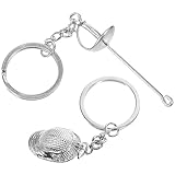 HOLIDYOYO 2pcs Fencing Keychain Souvenir Present Couples Keychain Handbag Charm Car Key Ring Bag Purse Pednant for Fencing Sport Fans Fencer Jewelry Gifts