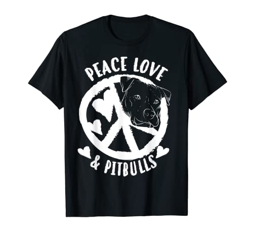 Cute Peace Love & Pitbulls - Maglietta regalo per uomini e donne Maglietta
