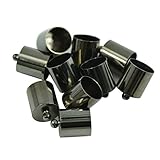  Generic 10pcs 10mm Messing Endkappe KUMIHIMO Rattail Schnur DIY Schmuck Machen Pistole Schwarz