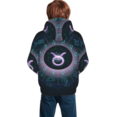 Taurus Boy, Girls Sports Shirt Youth Pullover Fashion Hooded Sweatshirt2